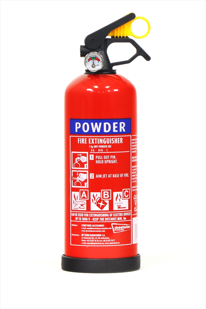 1 Kg Fire Exting Abc Dry Powder With Gauge - Streetwize Accessories